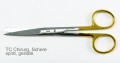 Schere Chirurgisch, Ausf�hrung: spitz/stumpf, L�nge: 14 cm ; Spitze: gerade 
